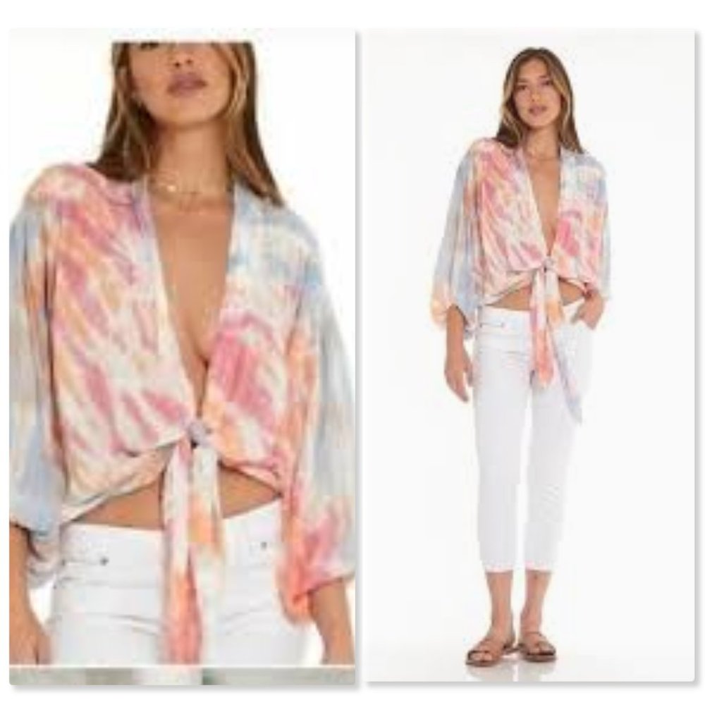 NEW Young Broke & Fabulous Tie Dye Cardigan Top